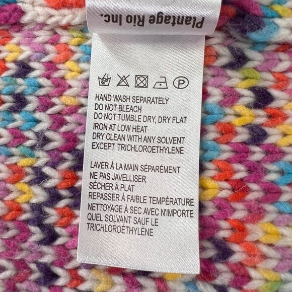 Farm Rio Wild Heart Duster Belted Cardigan Sweater Rainbow Size X-Small - Picture 10 of 13